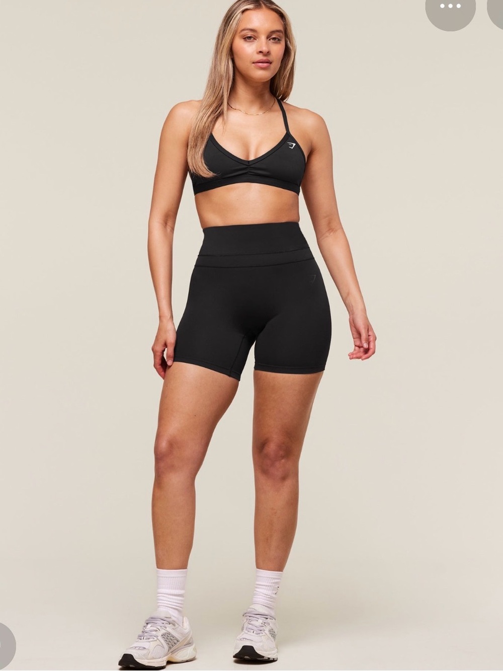 Black High-Waist Women’s Active Bike Shorts - whitney simmons x gymshark